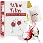 Allinko Wine Filters (24 Pack), Remove Sulfite Tannin and Histamines, All Natural Ingredients, Wine Allergy Sensitivity Prevention, Stop Wine Headaches Nausea