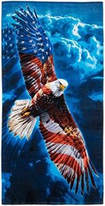 Dawhud Direct American Eagle Beach Towel for Men, Boys, Girls, Kids, Women Eagle Bath Towel Print 30" x 60" Pool Towel Super Soft Plush Cotton Eagle Towel for Eagle Lovers American Towel