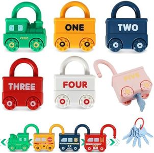 Lock and Key Toy for Toddler, Number Learning Locks Baby Toys, Montessori Toy Kids Preschool Learning Activities Toy Matching Toys for 1-3 Years Old