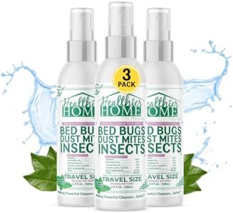 CHOMP! Bed Bug Spray, 3 Pack, Travel Size, Plant Based Bed Bug Killer, Insect & Pest Control for Home and Hotels for Ants, Bed Bugs, Spiders, Dust Mites, Flys, Peppermint Scent, 3.4 Ounce Pump Bottles