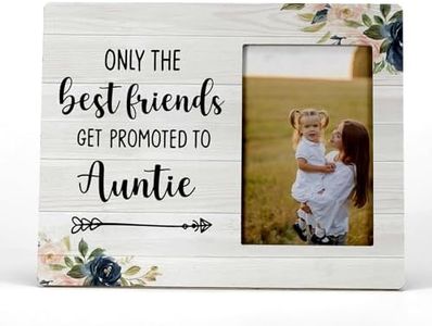 FONDCANYON Auntie Picture Frames, Auntie Gifts, Aunt Picture Frame, Pregnancy Announcements, Gifts for Aunt, Only The Best Friends Get Promoted to Auntie Photo Frame 4x6, Baby Announcement Gifts