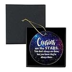 Cousins are Like Stars Keepsake Present Christmas Ornaments Ceramic Christmas Ornaments 3Inch