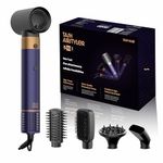 Tash Hair AirStyler 5 in 1 Hair Styler Complete Set - Hot Air Brush, Concentrator, Diffuser, Dryer, Paddle Brush | 3 Temperatures, Ionic Technology for Frizz Free Look | All in One Multi Styler for Women