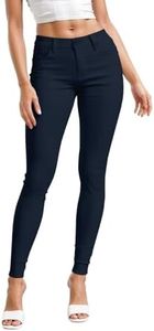 Hybrid & Company Womens Hyper Ultra Stretch Comfy Skinny Leg Work Casual Pants P44876SK Navy L Short