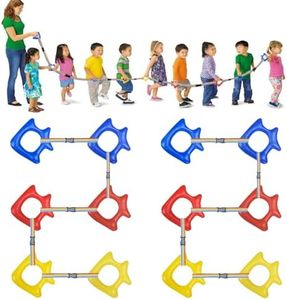 TOFFCAEA Safety Walking Rope, Toddlers Walking Rope for Preschool, Colorful Walking Rope Detachable Transition Rope, Preschool Walking Rope for Daycare School Kids (Fish 6 Ring x2)