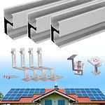 Warmfay Solar Bracket Tile Roof Mounting Set, Extended Photovoltaic Mounting Rail, Roof Hook, Solar Panel Holder for 1 Module, Aluminium Solar Module Holder, Tile Roof, Applicable Solar Panels, Thick,