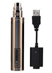 FOXFIVES EGO II 2200mAh Rechargeable Battery with USB Charger No Nicotine - Silver