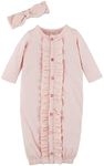 Mud Pie Baby Solid Pink Take-Me-Home Set; 0-3M