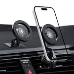 Spigen Air-Vent Extension Type Car Mount Compatible with Magsafe, [Super Strong Magnet] [Stable Holder] [Extra Mini Mount for Dashboard] - Black