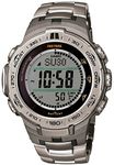 Casio PROTREK Slim Line Series Solar Multiband 6 Triple Sensor Ver.3 Titanium Band Men's Watch PRW-3100T-7JF (Japan Import)