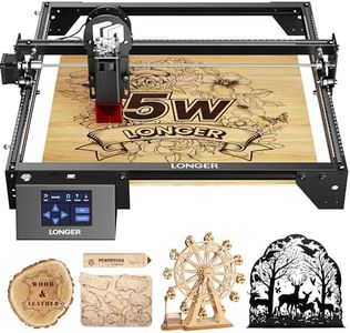 LONGER RAY5 Laser Engraver, 5W Output Laser DIY Engraving Machine, 40W Laser Engraving Cutter for Wood and Metal, 3.5" Touch Screen, Offline Engraving/Cutting, Engraving Area 15.7"x15.7"