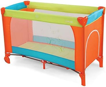 LuvLap Sunshine Baby Playpen Playard/Folding Baby Bed Cum Cot/Convertible Crib- (Orange/Green/Blue)