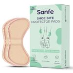 Sanfe Shoe Bite Protector Pads | Reusable Soft Shoe Inserts, Heel Grip Cushion Pads, Self-Adhesive | Foot care, Blister Protection, Free size | 2 Pairs