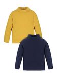 Plum Tree Boys 100% Cotton Turtle Neck Full Sleeve T-Shirt (pack of 2)