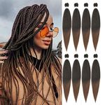 Beyond Beauty 26Inch 8Pack/Lot Pre Stretched Braiding Hair Extensions EZ Briads Hot Water Setting Yaki Braiding Hair(T1B-30)