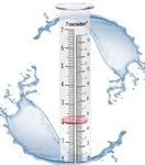 Toiclebor® 7" Capacity Rain Gauge Replacement Tube Plastic,Freeze Proof Tube,Big Numbers with Red Float Marker,Clear,8.11 Inch Height