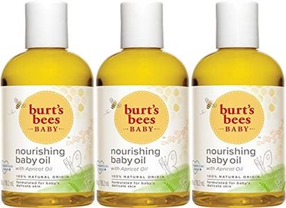 Burt's Bees Baby Nourishing Baby Oil, 100% Natural Baby Skin Care - 4 Ounce Bottle (Pack of 3)