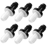Check Valve, 3/8 Inch 10 mm ABS Plug-in Check Valve Fuel Oil Water Gas Air One-Way Check Valve for Liquids and Gases (6 Pieces)