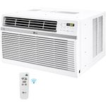 LG 8,000 Smart Window Air Conditioner, 115V, 350 Sq. Ft, Smartphone and Voice Control works ThinQ, Amazon Alexa and Hey Google, 3 Cool & Fan Speeds, White, 8000 BTU