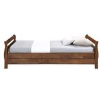 Royaloak New York American Wooden Diwan & Day Bed | Solid Wood |Thick Curved Wooden Post | Convertible to 2 Single Bed | Durable & Long Lasting | Strong Legs Support | Diwan Bed Single