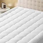 600GSM Mattress Pad Twin XL Size Pillow Top Mattress Cover 400TC Soft Top Cooling Mattress Topper Fitted Mattress Protector Deep Pocket fits 8-21 Inches Mattress (39×80 Inches, White)