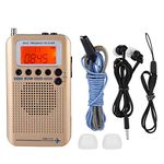 Portable Aviation Radio, VHF Air Aircraft Band Radio Receiver Full Band Multi Band Radio Recorder LCD Display with Headphone,Radio Receiver Scanners,Frequency Bands: AIR FM AM CB SW VHF