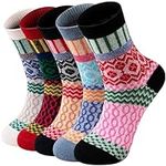 coclothy Wool Socks for Women, 5 Pa