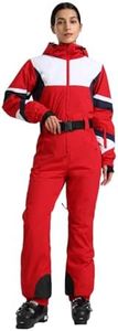 GSOU SNOW Womens Vintage Ski Suit Waterproof Winter Snowsuit Jumpsuit Warm Windproof Onesie For Christmas Gift Idea