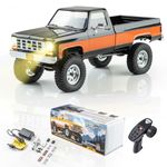 EAZYRC FMS 1/18 FCX18 Chevy K10 RC Crawler RTR with License Red, RC Pickup Truck 4x4 Chevy Hobby Grade 2-Speed Transmission Monster Truck for Adults with Led Light(Black)