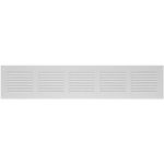 20'' x 4'' Inch / 500 x 100 mm White Steel Vent Cover - Metal Rectangular Soffit Grille - Louvered Air Return Grille - for Ceiling and Sidewall - Built-in Protection Screen Mesh - HVAC Ventilation