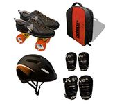 Jaspo Skorpian Intact Shoe Skate Combo(Shoe Skate+ Helmet + Knee Guard+ Elbow Guard +Wrist Guard+ Bag) (5 UK (Foot Length 24.5 cms))