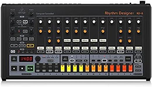 Behringer RHYTHM DESIGNER RD-8 Classic Analog Drum Machine with 16 Drum Sounds, 64 Step Sequencer, Wave Designer and Dual-Mode Filter, Compatible with PC and Mac