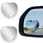 2 Pcs Cars Heart Shaped Blind Spot Mirrors Car Side Mirror Blindspot Adjustabe Angle Removable Wide Angle Convex RearView Mirror for Enhanced Safety Universal Fit Stick, Car Accessories for Cars Suvs
