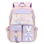 WYCY Backpack for Girls Backpack Cute Quicksand Refrigerator Door School Bag Large Capacity Kawaii School Backpack (Pink)