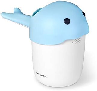 Navaris Jarra de baño para bebé - Recipiente para aclarar el cabello en la ducha bañera - Vaso de aclarado para evitar jabón en los ojos - Azul