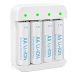 4 Pack Rechargeable 1.5V Lithium AA