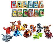 Anila's Construction Building Bricks Sets - 12 Jungle Animal Blocks Sets that are individually boxed. Comes with 30 Assorted Individual Stickers.