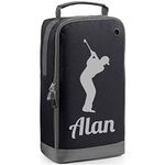 Personalised Golf Shoe Bag Golf Design Personalised Golf Shoe Bag Gifts Golf Shoe Bag Personalised with Name Presents Personalised Golf Personalised Golf Bag Golfing Kit Custom Sports Bags Black Bag