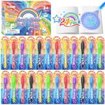 GIFTINBOX Invisible Ink Pen with UV Light for Kids, 24PCS Spy Pen Party Favors for Kids 8-12, Magic Marker for Secret Message, School Supplies Birthday Goody Bag Stuffers for Boys Girls