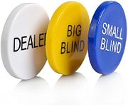 SmartDealsPro 3pcs Small Blind, Big Blind and Dealer Poker Buttons