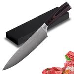 ZEUTER 1 PcsChef Knife, Ultra Sharp Kitchen Knife, 8 inch Professional Chef's Knife, German High Carbon Stainless Steel Meat Vegetable Cutting Knives with Pakkawood Handle