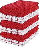 Utopia Towels - 6 Kitchen Towels Set - 38 x 64 cm - 100% Ring Spun Cotton Super Soft and Absorbent Dish Towels, Tea Towels and Bar Towels (Red)