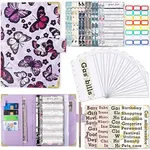 LIZHOUMIL Budget Planner Budget Binder,A6 Budget Binder Budget Planner,Budget Planner Money Envelopes Envelope Method, A6 Ring Binder, Cash Stuffing, Passbook with Transparencies, Money Saving Folder