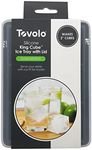 Tovolo King Cube Ice Tray with Lid, Black