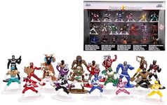 Jada Power Rangers Nano Metalfigs Toy Figure Pack of 20, Multicolor