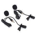 ZRAMO Metal 3.5mm Mono Screw Hands-Free Lavalier Microphone w/Outside Screw Connector for Sennheiser Wireless Transmitter- Noise Cancelling Condenser Mic, Clear Voice (2X Lapel Microphone)