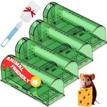 H HYDRO SIP| Humane Mouse Traps, 4Pack Mouse Traps for Indoors, Mouse traps, Reusable Live Mouse Trap, Washable Mousetrap Effective and Easy to Use.