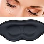 INENK Eye Mask for Lash Extensions,3D Contoured 25mm Deep Pockets Design Lash Protect Sleep Mask, Soft Memory Foam, Adjustable Headband Strap for Lashes Aftercare