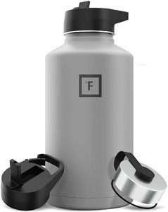 IRON FLASK Sports Water Bottle - 64oz, 3 Lids (Straw Lid), Leak Proof - Stainless Steel Gym & Bottles for Men, Women & Kids - Double Walled, Insulated Thermos - Valentines Day Gifts for Him or Her