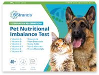 5Strands Pet Nutrition Deficiency Test, 40 Vitamins and Minerals Tested, at Home Dog or Cat Hair Sample Collection Kit, Results in 7 Days, Works for All Ages and Breeds - Supplements, Diet